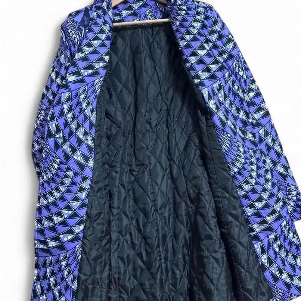 Lynn Cohen Collection Geometric Print Quilted Blazer Jacket